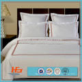 White Custom Embroidered Duvet Cover With Flange